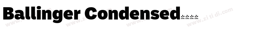 Ballinger Condensed字体转换